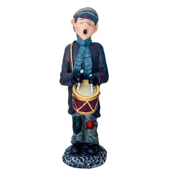 Vintage Windsor Collection Dickens Figurine Drummer Boy Caroler 1980s 11" Tall - Picture 1 of 7